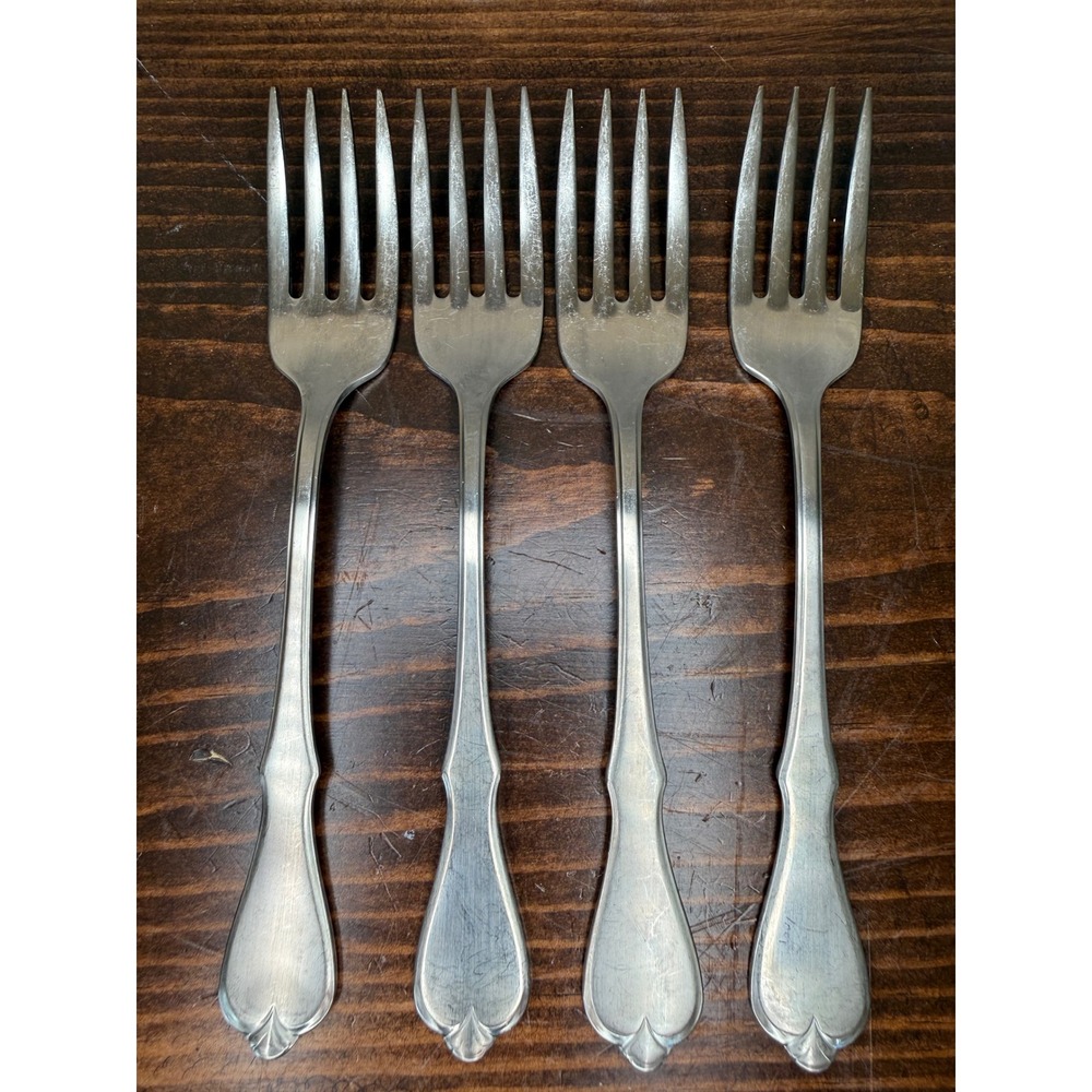 4 Oneida Wm A Rogers Premier Stainless American Freedom‎ Dinner Forks USA Made